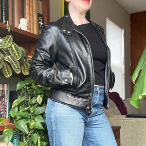 Black Leather Jacket Stefano Maraolo